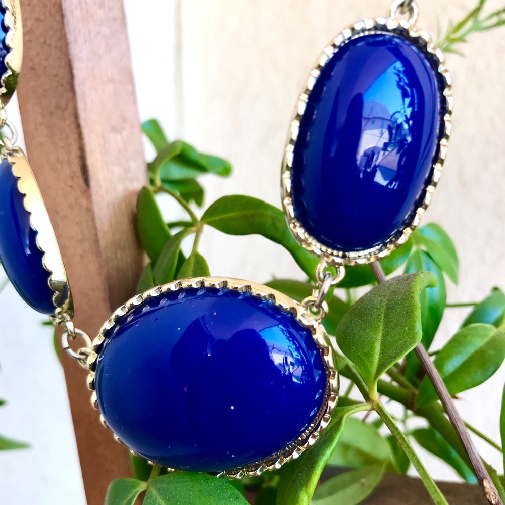 Blue Statement Necklace - image 2